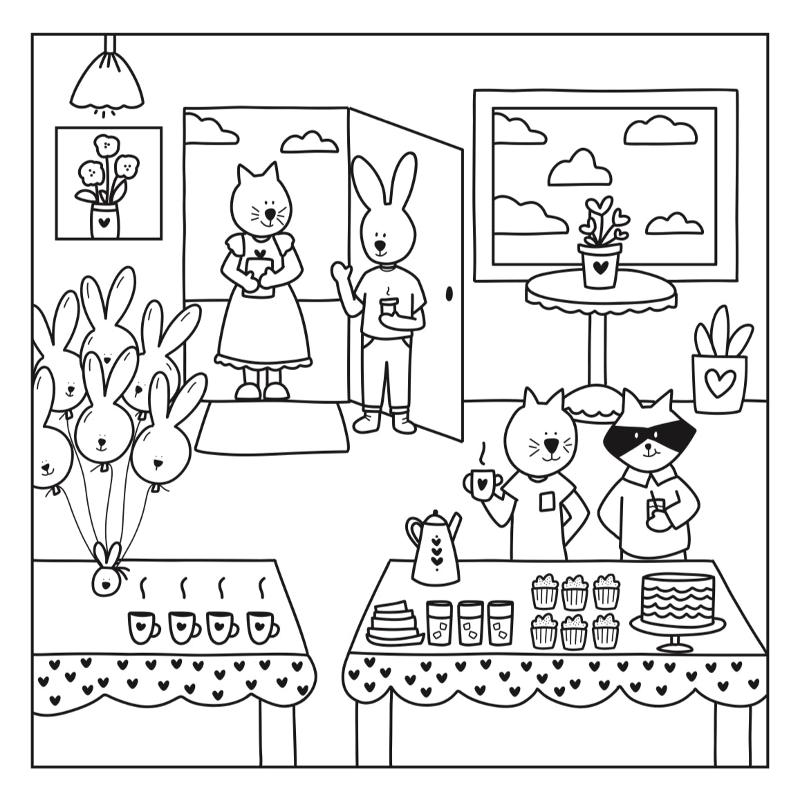 Free Coloring Pages- “Party Ready”