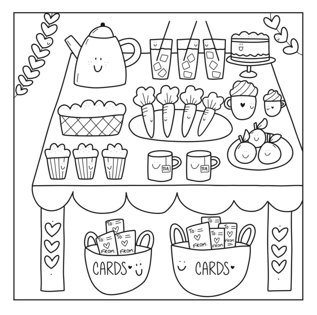 Free Coloring Page: “Cute Table”