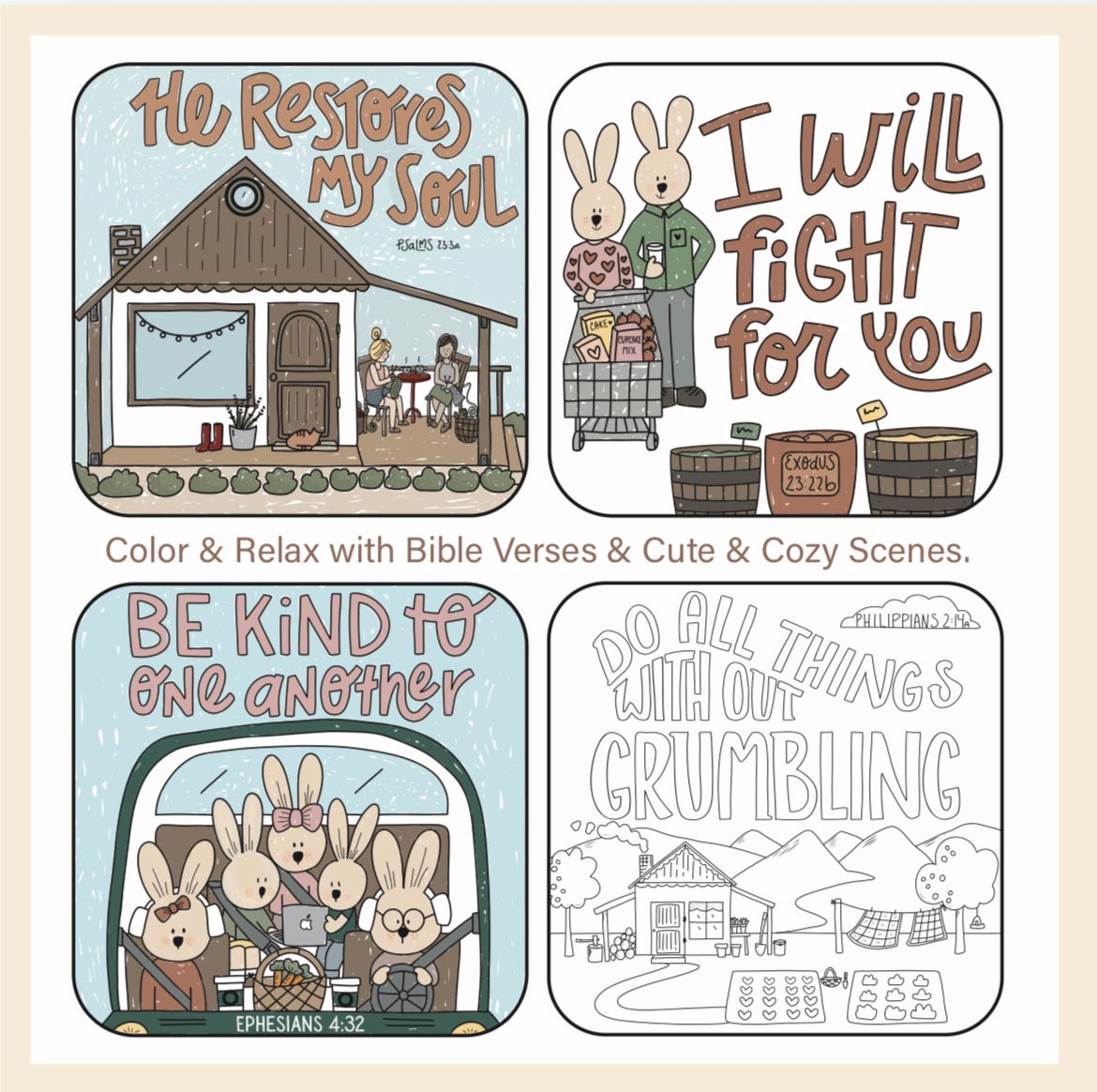 Cute & Cozy Coloring Book