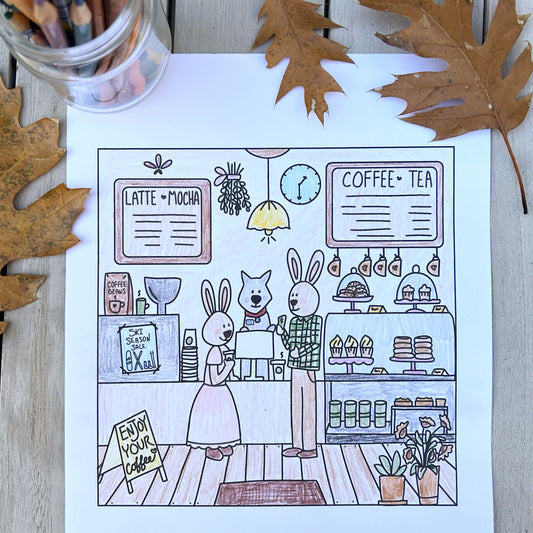 Free Coloring Pages from “The Dogwoods Stay at a Cabin” Coloring Book