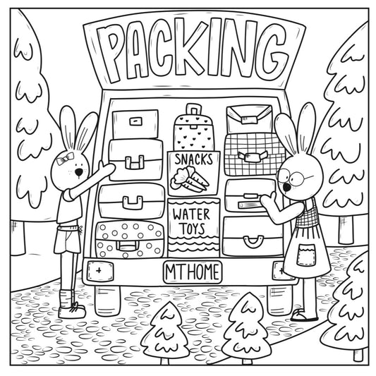 Free! The Dogwoods “Packing” Coloring Pages